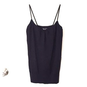 Black Stretchy Tank Skinny Strap S/M